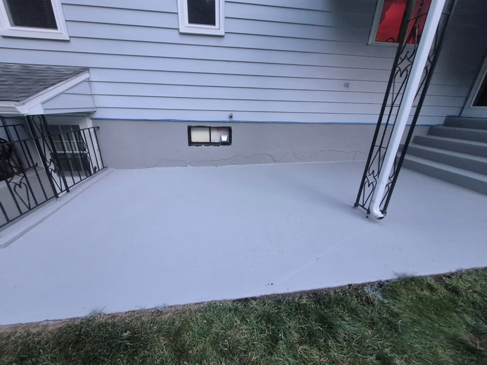 Finished exterior property improvement