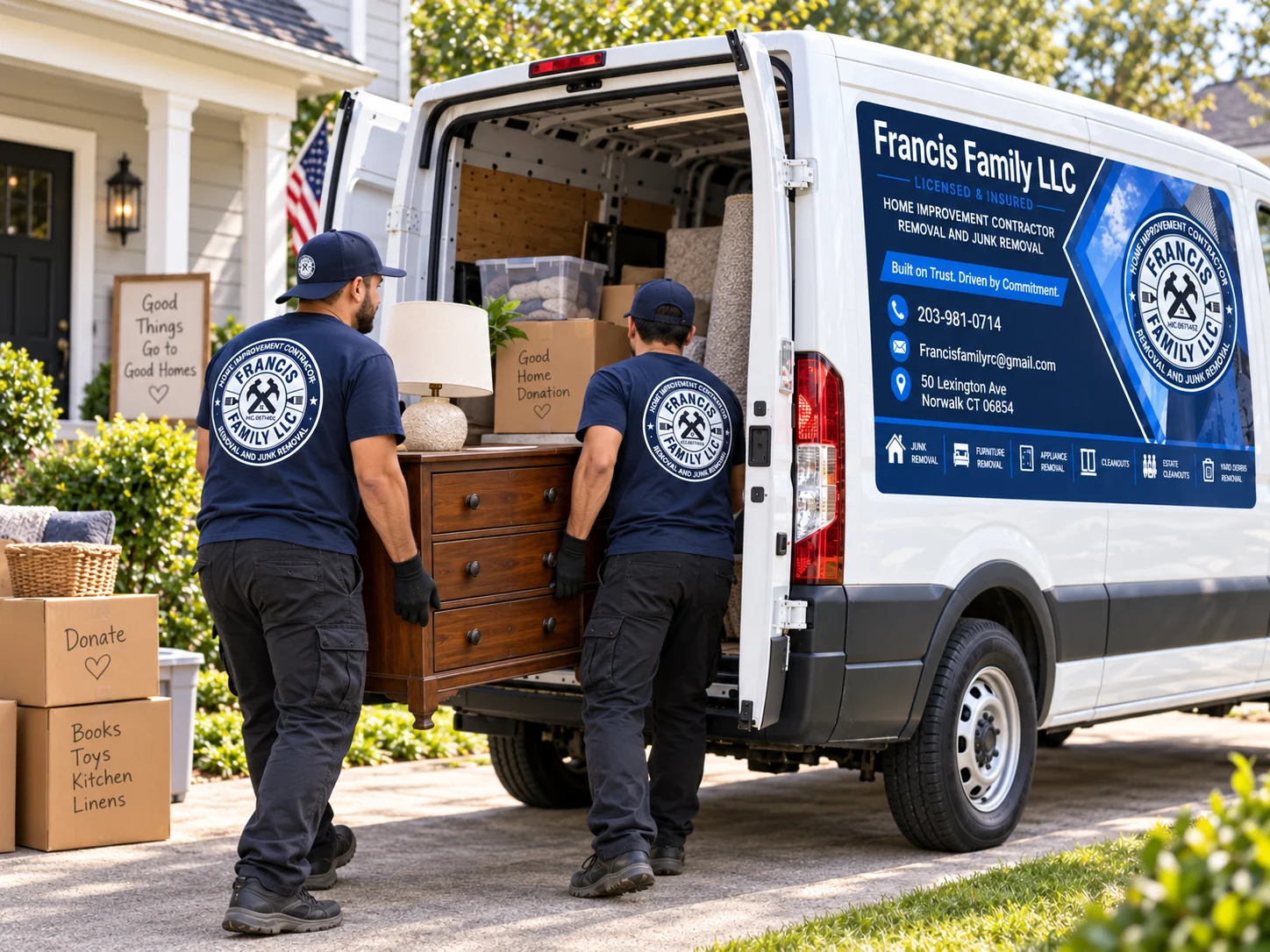 Service illustration: Pickup of reusable household items