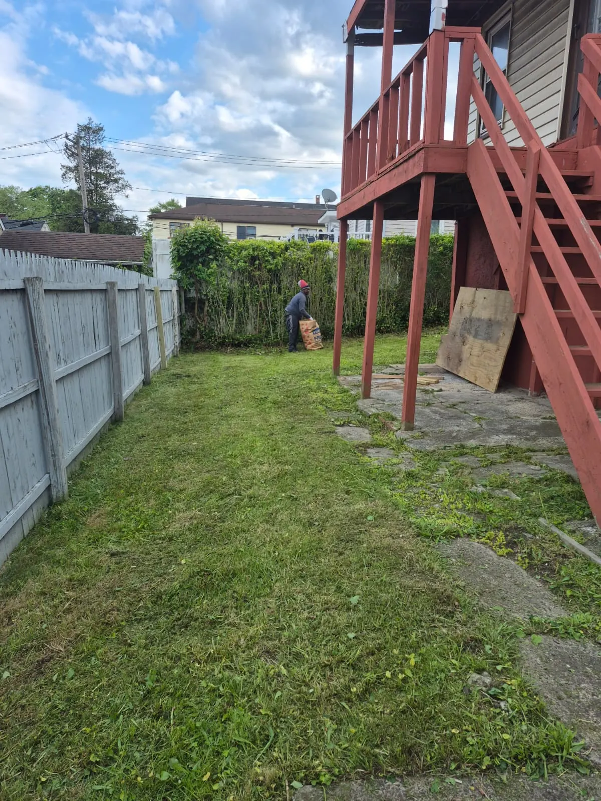 Refreshed exterior landing and railing