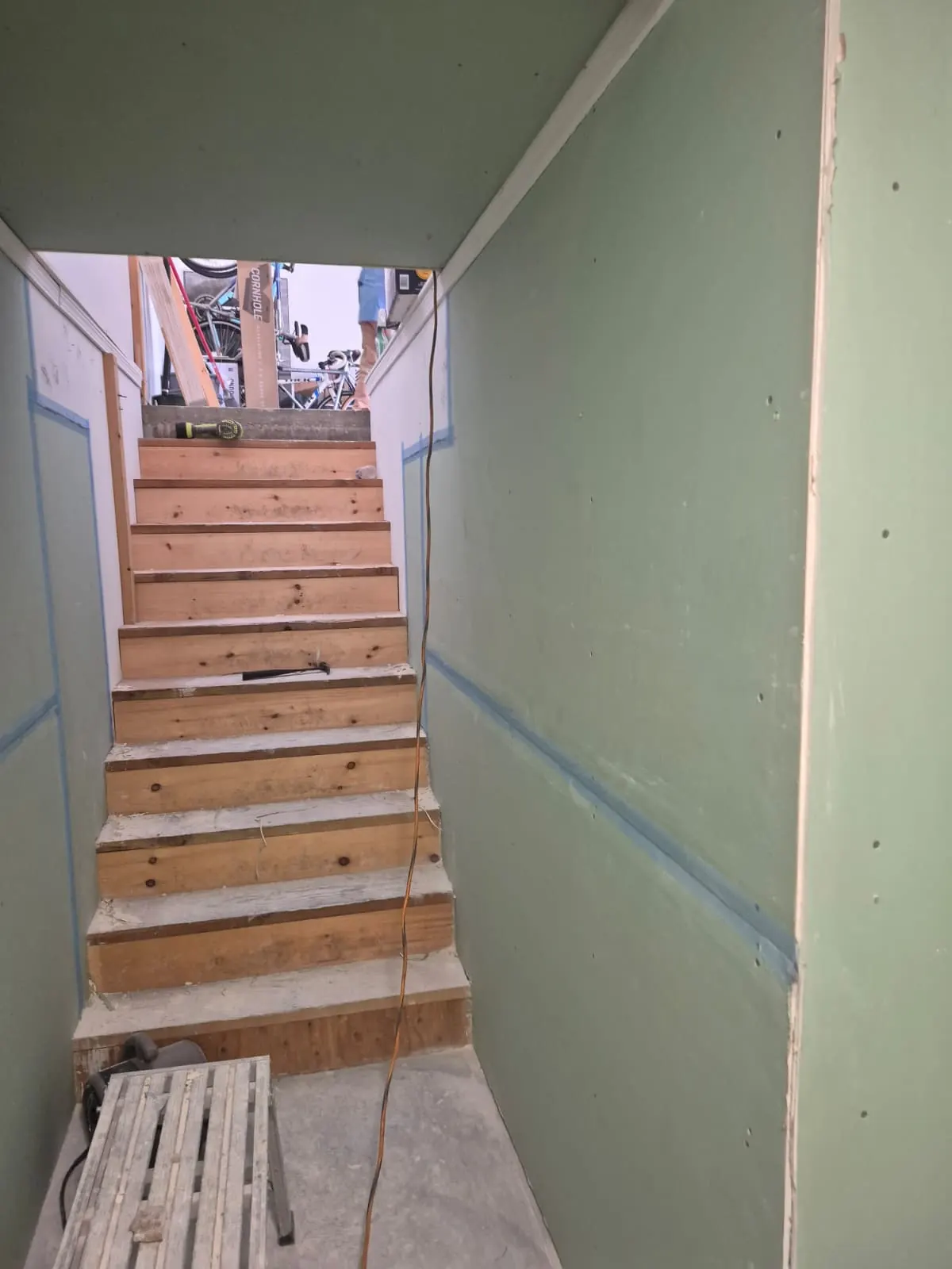 Bright finished wall and stairwell work.