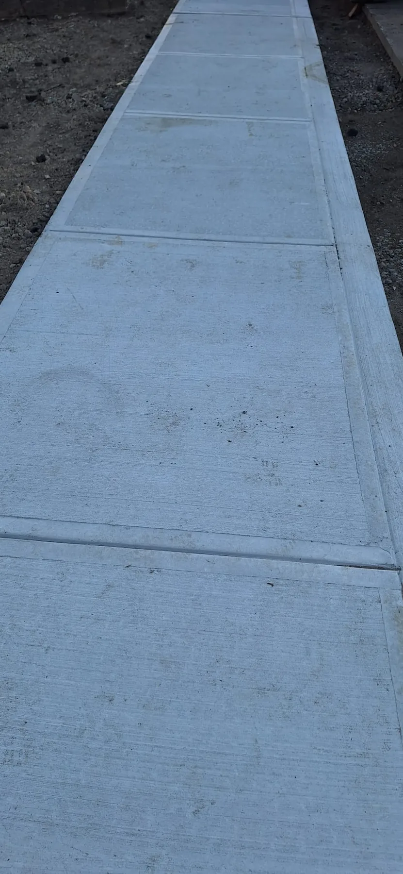 Concrete walkway surface